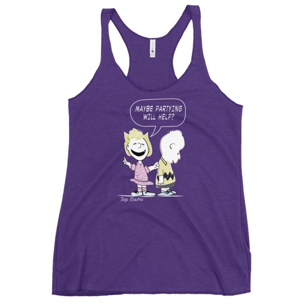 MAYBE PARTYING WILL HELP? - Women's Racerback Tank